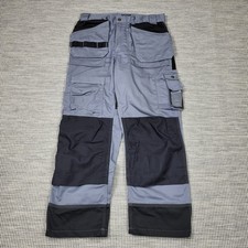 Blaklader Work Trousers W32 Grey Cargo Holster Pocket Craftsman Utility