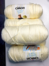 Five skeins of Caron Simply