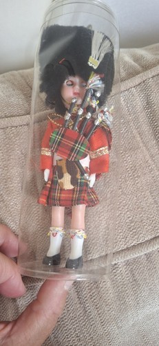 Scottish bagpiper doll red - scottish,