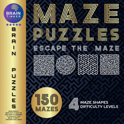 Maze puzzle book for adults - maze,