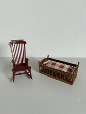 Dolls house vintage crib - dolls, &