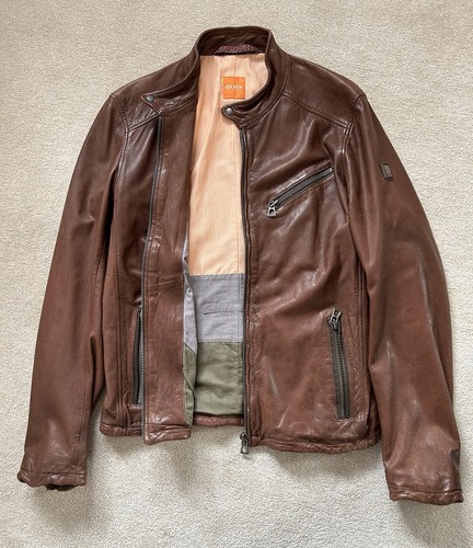 Rare hugo boss tan leather - tan,
