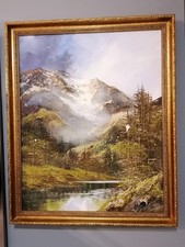 Terry Evans Signed Oil Painting Large Original Landscape On Canvas