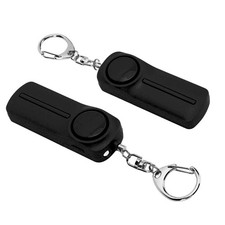 BLACK Mini Personal Alarm Keychain With 130dB Loud Siren Safety Self Protect MA