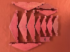 Vtg Lincoln Logs Wooden Red