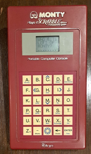 Monty plays scrabble vintage - monty,