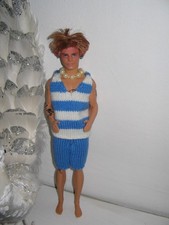 barbie ken doll rooted hair with tattoo