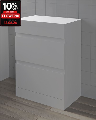 600mm white gloss top board - white,