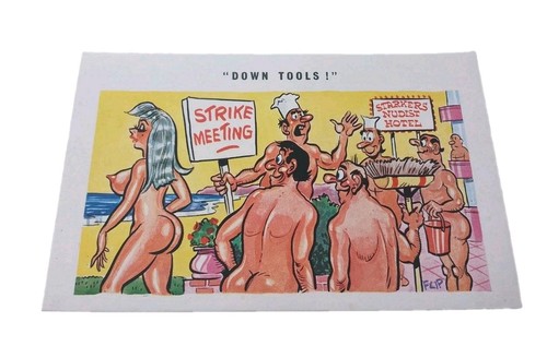 Retro saucy seaside postcard - retro,
