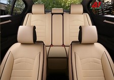 Beige Car Seat Covers Pu