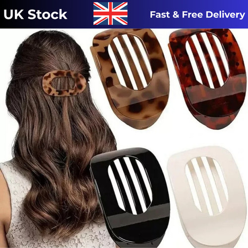 4pcs flat hair clips - flat,