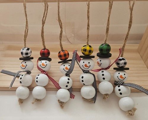 Individual wooden snowman - wooden,