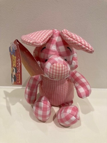 Gingham piglet plushie soft - "gingham, plushie/soft