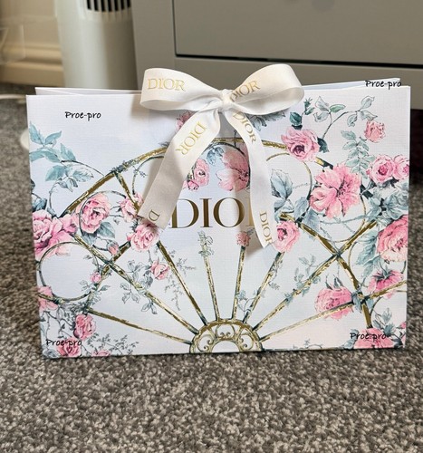 Dior gift bag with - with, ribbon