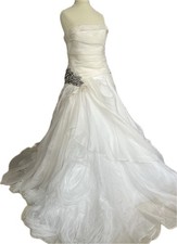 Vera Wang White Strapless Silk