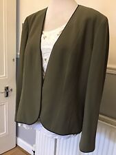 Ladies Green Two Piece Jacques Vert Size 20  Wide Leg 27" Reversible Trousers