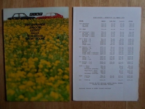 Fiat 128 range orig - orig, uk
