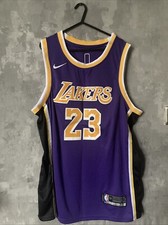 Lakers Jersey 23 James Official Tee Basketball Shirt Purple Yellow Nike Top