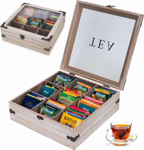 Rustic gray tea box - gray,