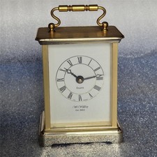 WM Widdop Brass Carriage Clock  West Germany 15 cm Tall Working