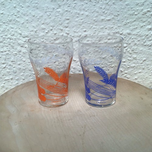 French juice drinking glasses - french,