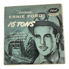 Ernie Ford Tennessee 16 Tons Capitol Records EP Vinyl 1950s Country Classic