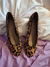 Next Leopard Print Court Shoes Size 6