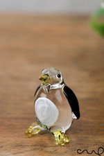 NEW Tiny Handmade Little Glass Penguin Gloss Terrarium Decor Ornament Cute