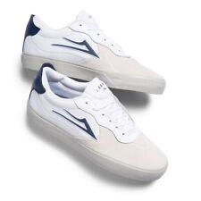 Lakai Footwear Essex White Blue Leather Suede Skateboard Shoes Sneakers US9/UK8