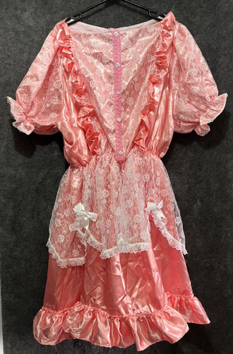 Satin pink lacy - satin,