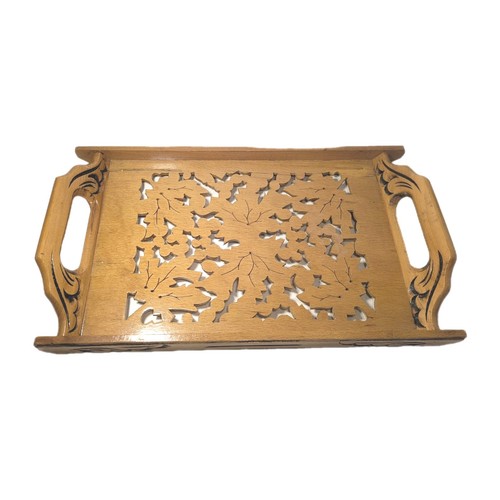Vintage wooden serving tray - vintage,