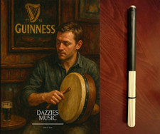 Bodhran Brush 9" Tipper, Beater, Bodhran beater, Drum Stick, Hand Made.