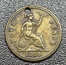 1855 Victoria Regina - 4 Pence