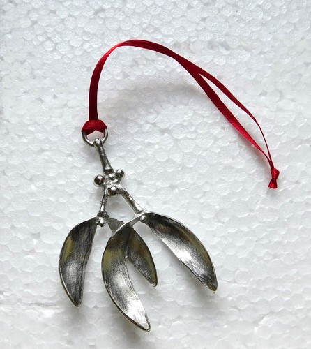 Mistletoe hand made - made, pewter
