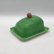 Vintage Beswick Ware Green Butter Dish with Tomato Lid – Pattern 6890/4
