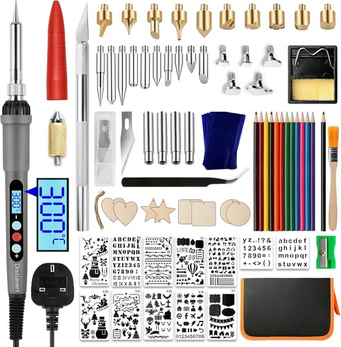 97pcs wood burning kit lcd - kit,