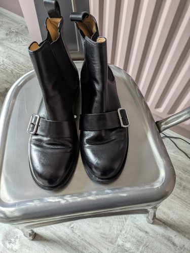 Jil sander black leather ankle - sander,