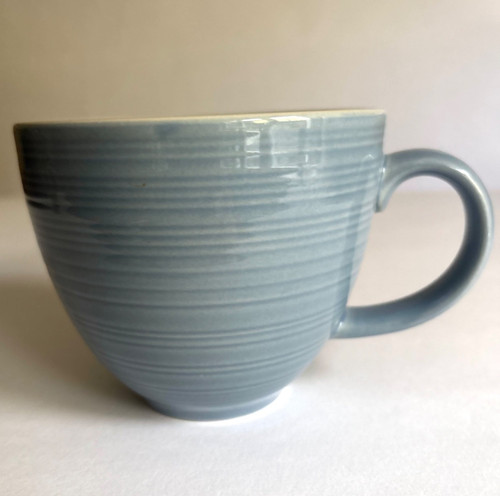 Waitrose large blue mug - waitrose, ribbed