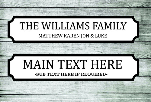Personalised street sign - street,