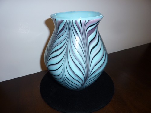Fenton pulled feather art