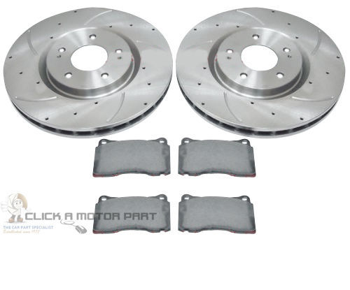 Front drilled grooved brake - drilled,