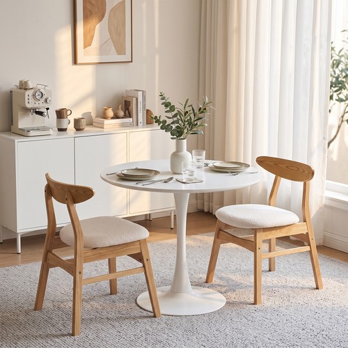 2pcs rubber wood frame dining - 2pcs,