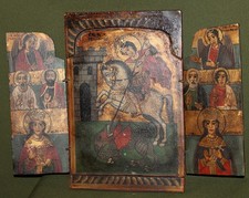 Vintage hand painted icon