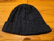 Brora Navy Blue Cashmere Scotland Made Beanie Hat Very Good Condition