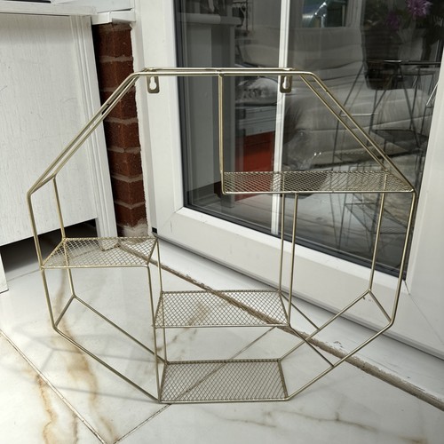 Wall storage shelf gold - shelf, metal