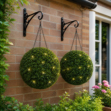 2x 28CM SOLAR POWERED TOPIARY