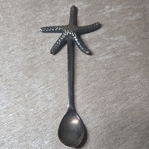 Pewter starfish spoon - pewter, often