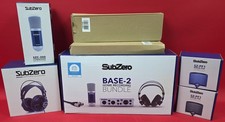 SubZero BASE-2 Podcast Interview Set – Mic Headphones  & Audio Interface Bundle