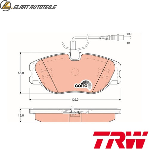 Brake pad set disc - set,