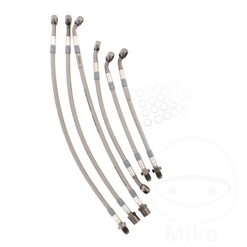 Braided steel brake hose kit - steel,